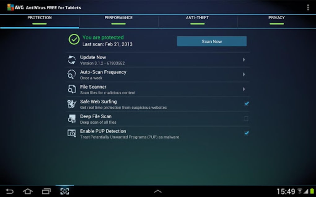 Free antivirus for android tablet